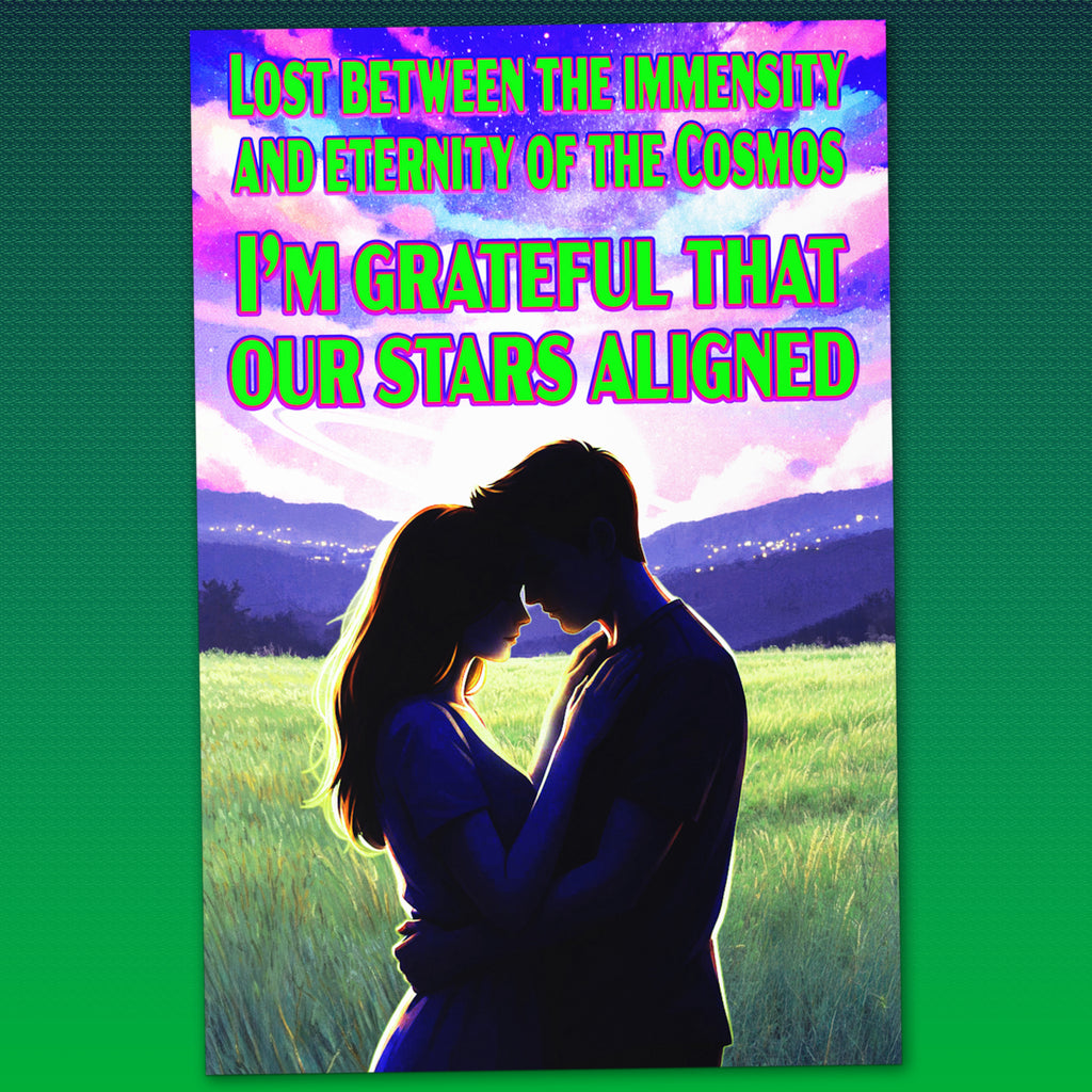 One Year Anniversary Card – Romantic Cosmic Love Card