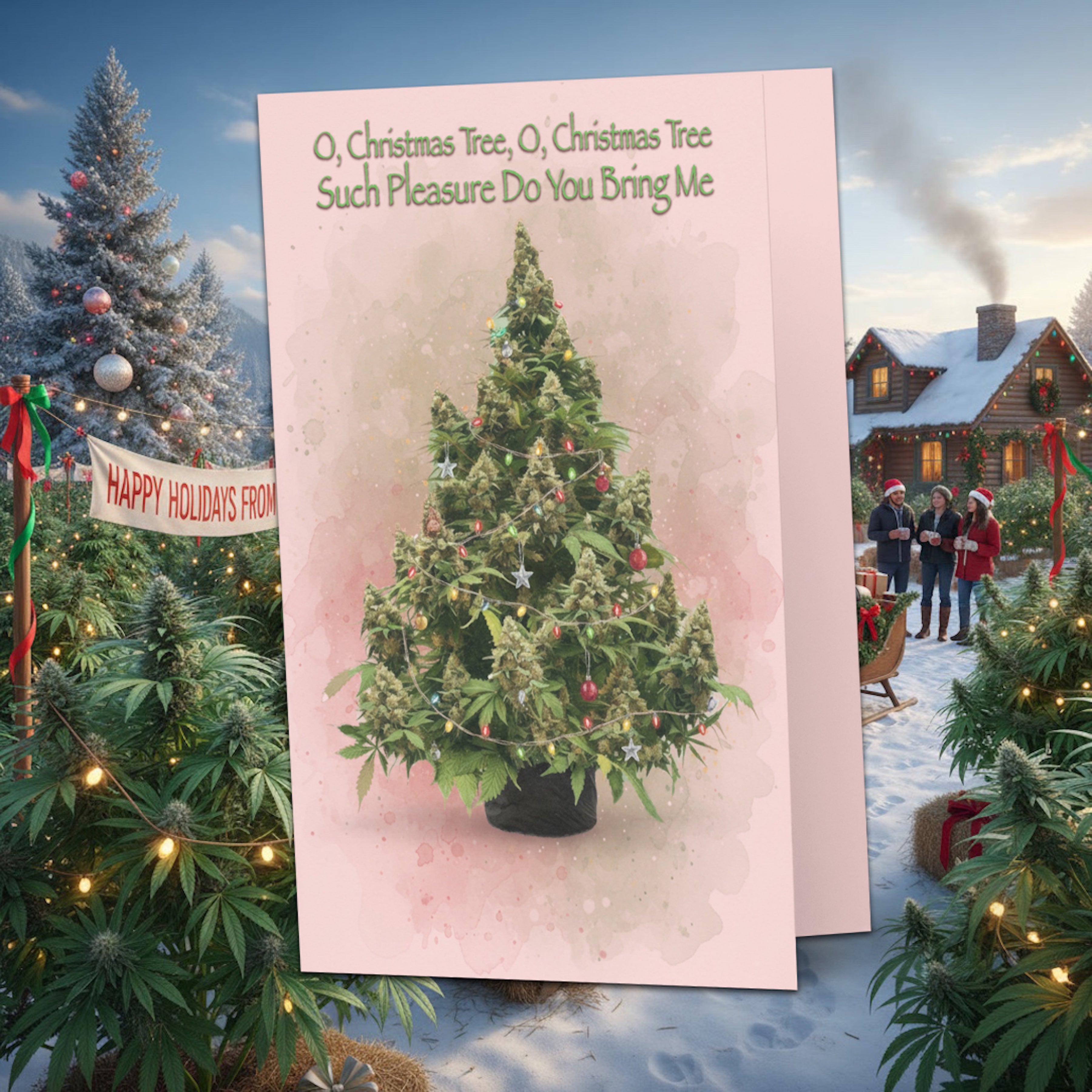 Canna-Christmas Card – Funny Holiday Greeting Card