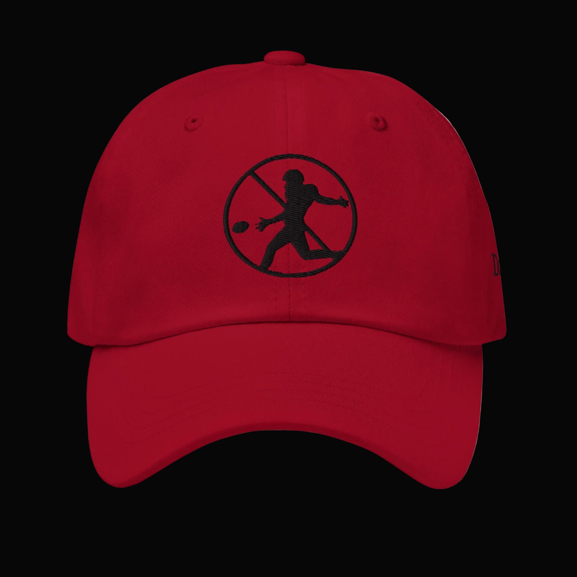 Don't Punt poker dad hat in cranberry red - funny Texas Hold'em cap for poker players