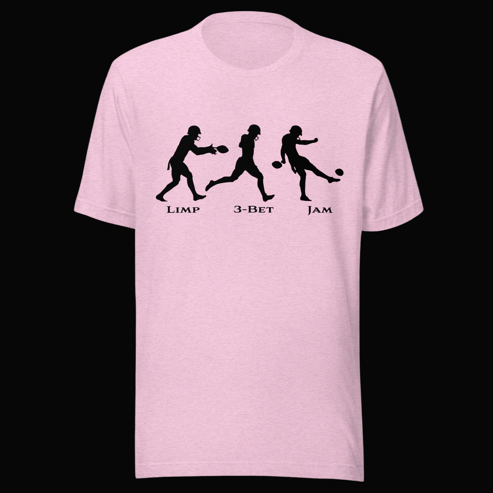 Don't Punt poker t-shirt in heather prism lilac - funny Limp 3-Bet Jam tee
