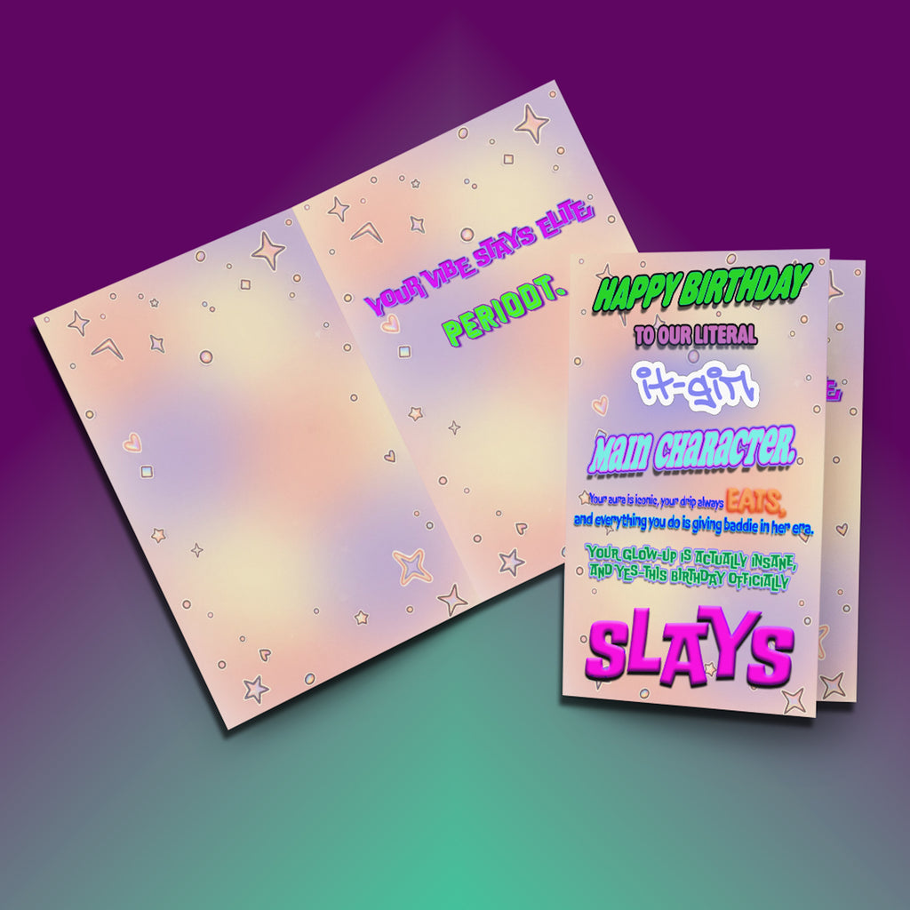 Gen Alpha Birthday Card – Funny Daughter TikTok Slang Card