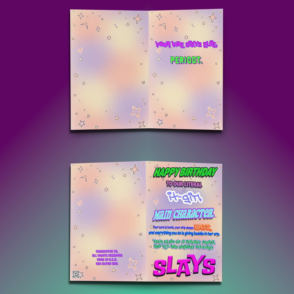 Gen Alpha Birthday Card – Funny Daughter TikTok Slang Card