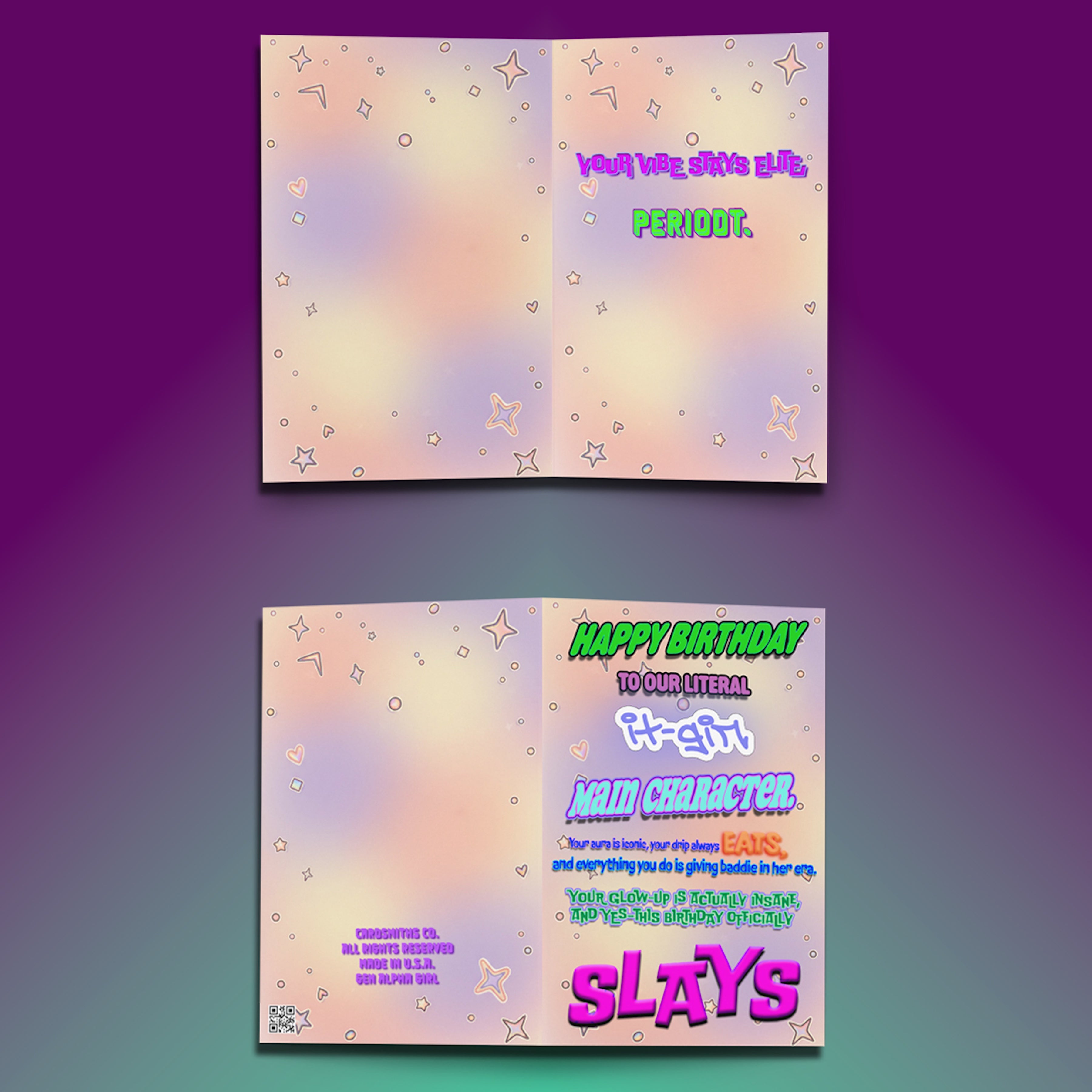 Gen Alpha Birthday Card – Funny Daughter TikTok Slang Card