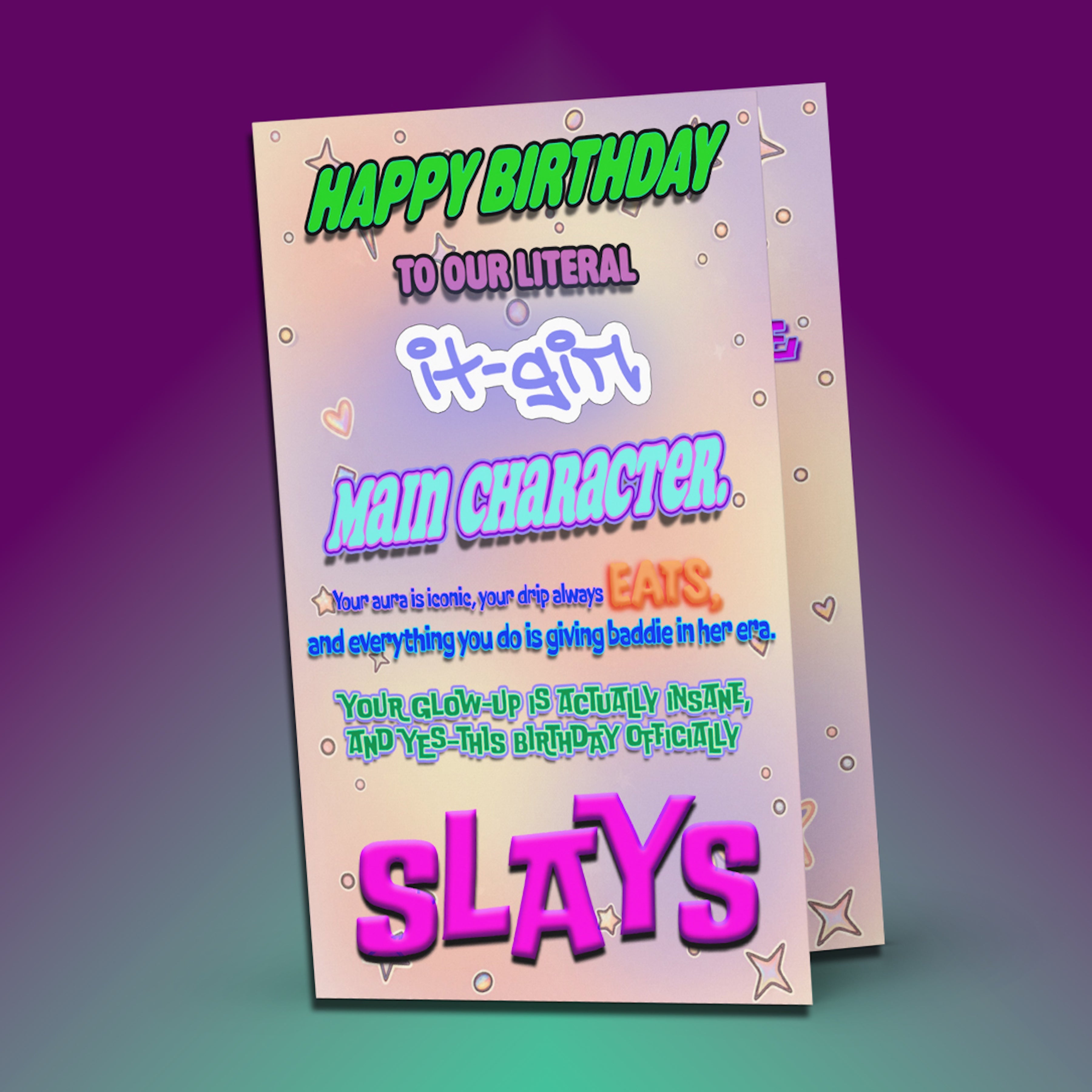 Gen Alpha Birthday Card – Funny Daughter TikTok Slang Card