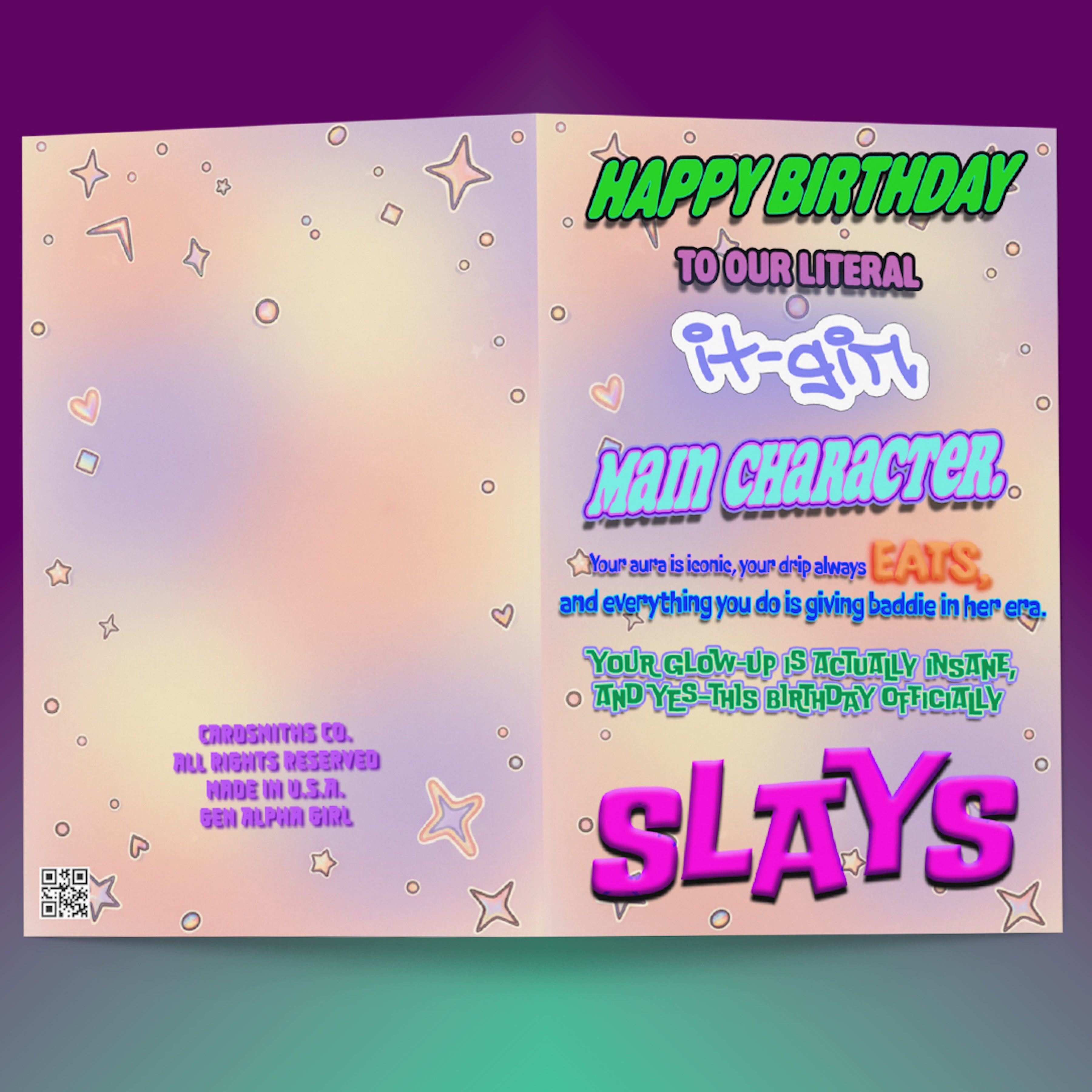 Gen Alpha Birthday Card – Funny Daughter TikTok Slang Card