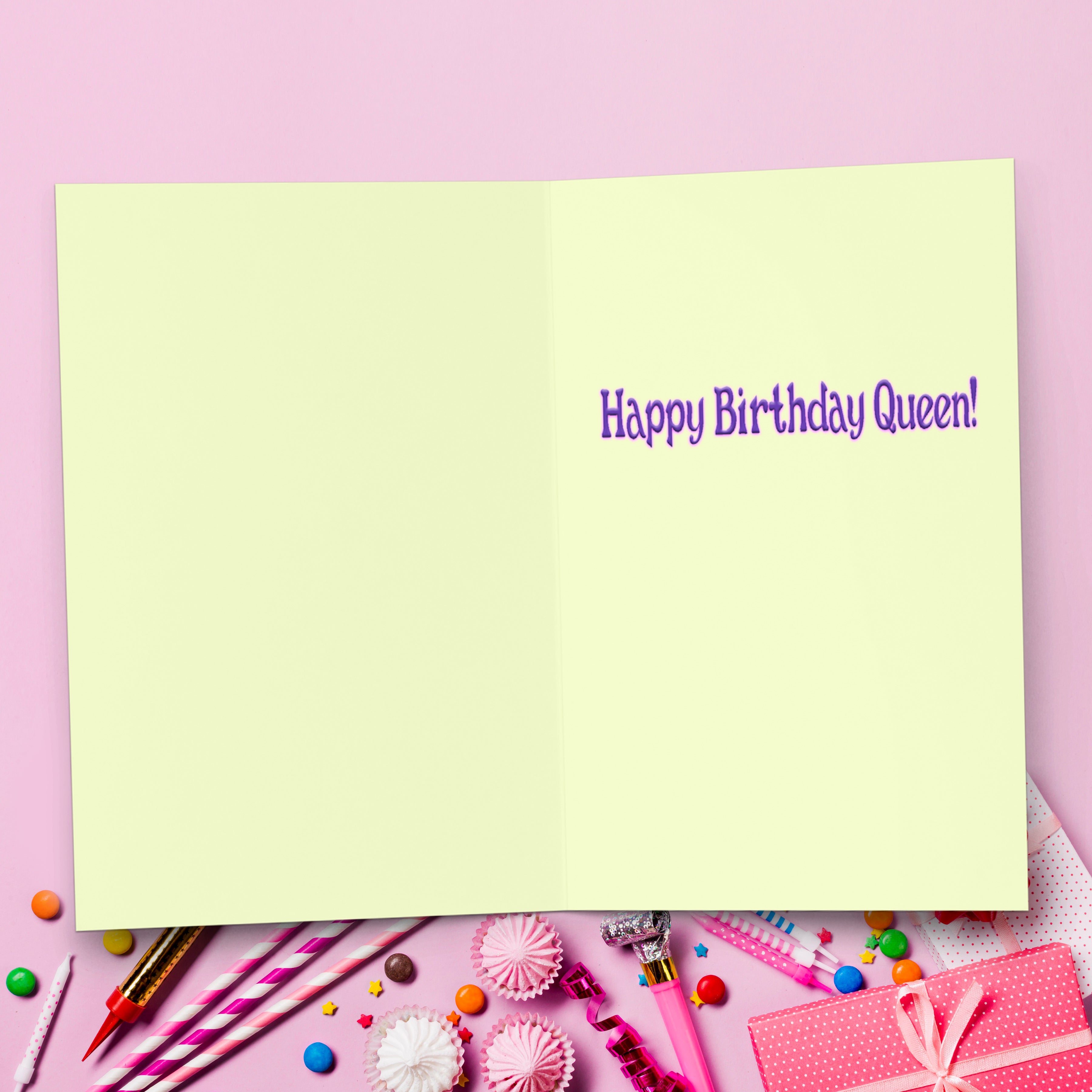 Birthday Queen Card – Funny Birthday Card for Her