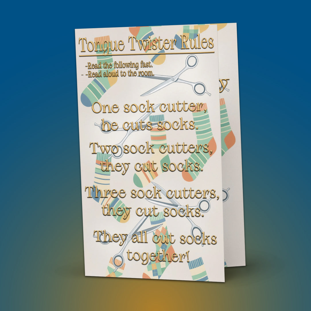 Funny Tongue Twister Birthday Card – Unique Joke Greeting Card