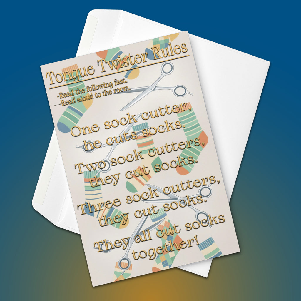 Funny Tongue Twister Birthday Card – Unique Joke Greeting Card