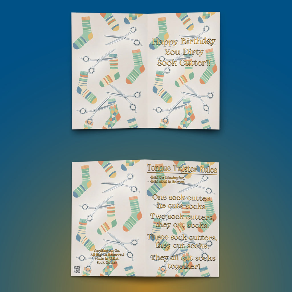 Funny Tongue Twister Birthday Card – Unique Joke Greeting Card
