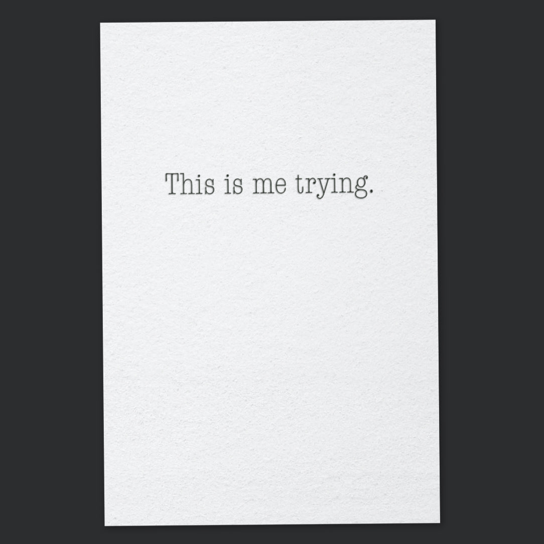 Minimalist Encouragement Card – Mental Health Support Card