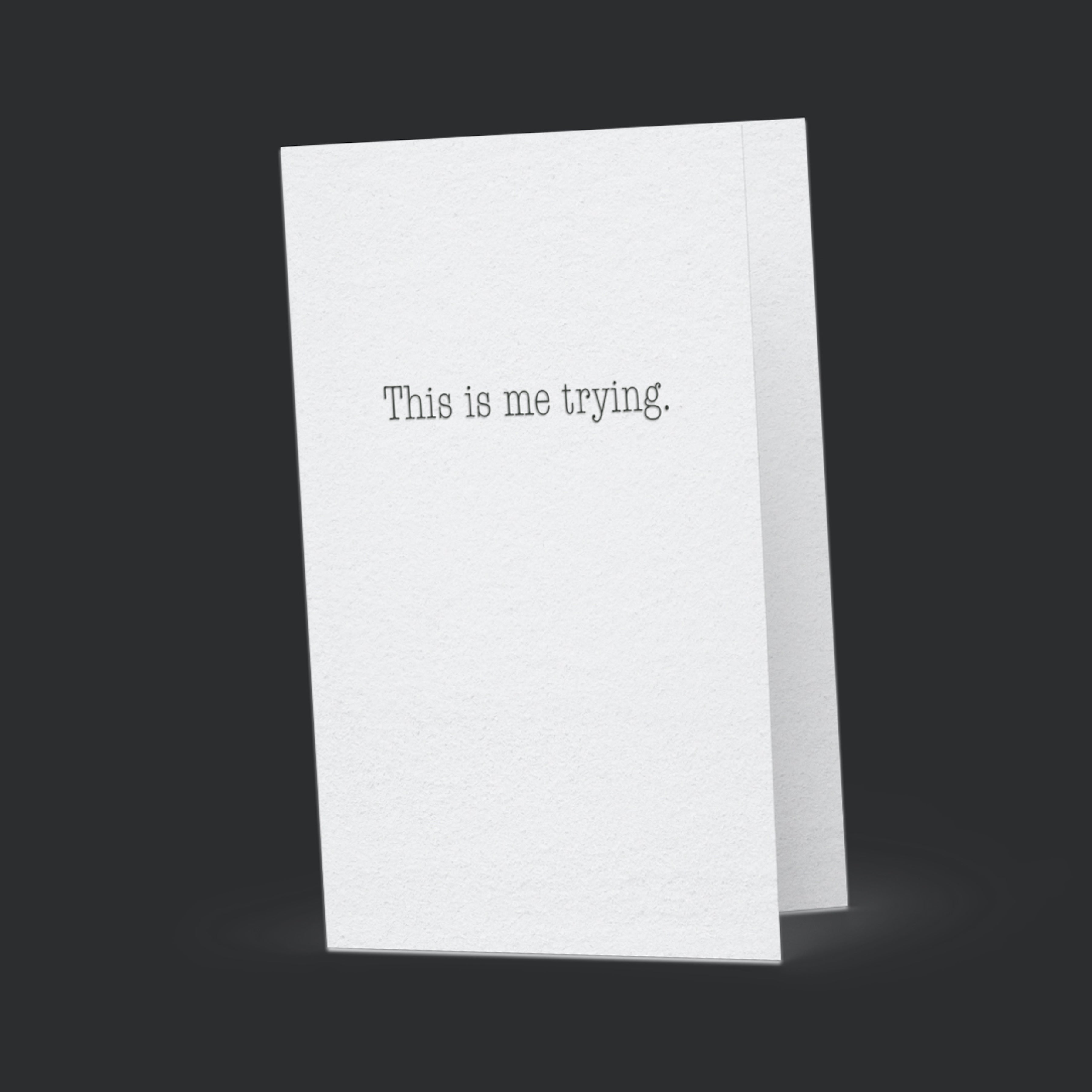 Minimalist Encouragement Card – Mental Health Support Card